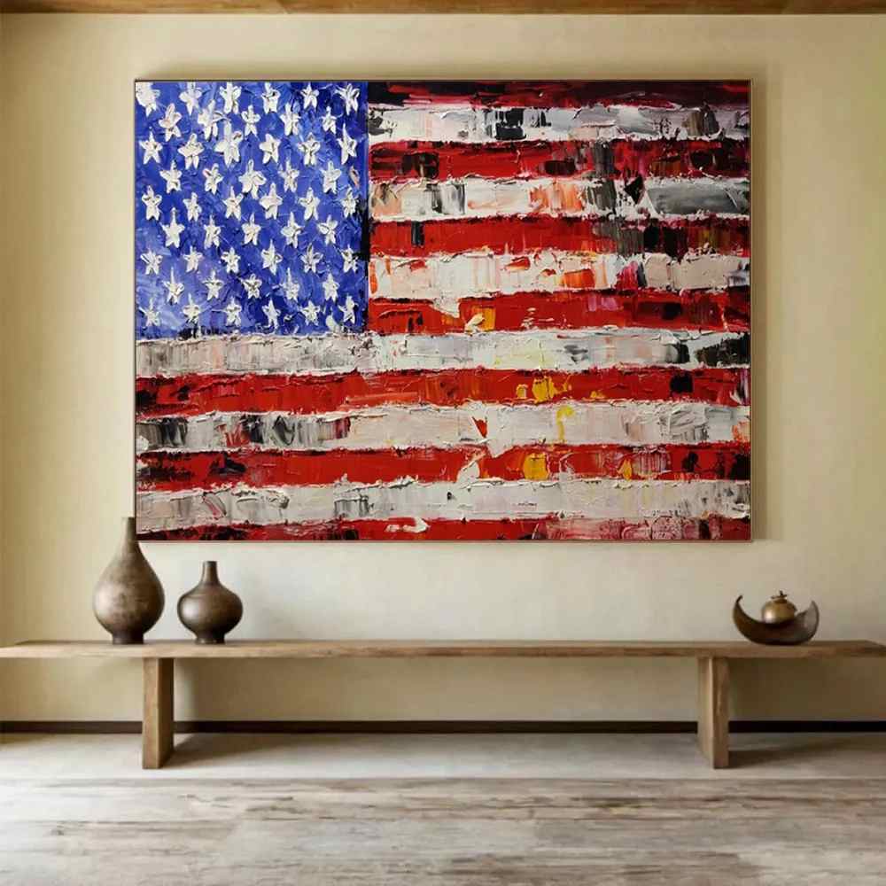 Textured_Acrylic_American_Flag_Patriotic_Abstract_Wall_Art_QZW75 wall art